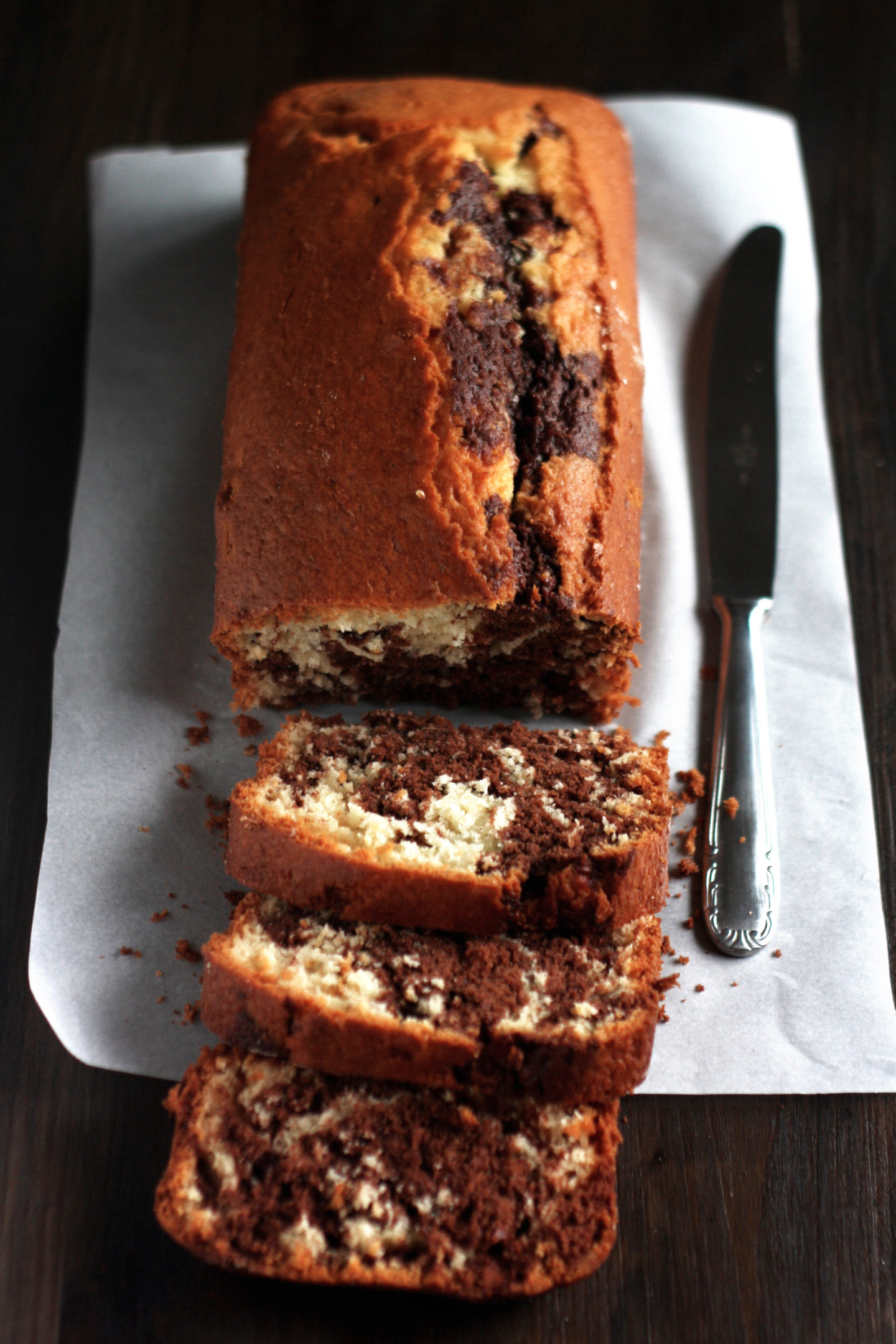 plumcake marmorizzato al cocco