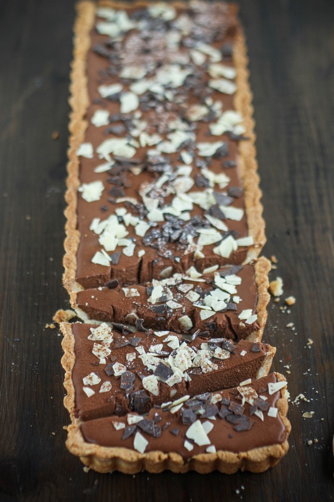 crostata con mousse al cioccolato