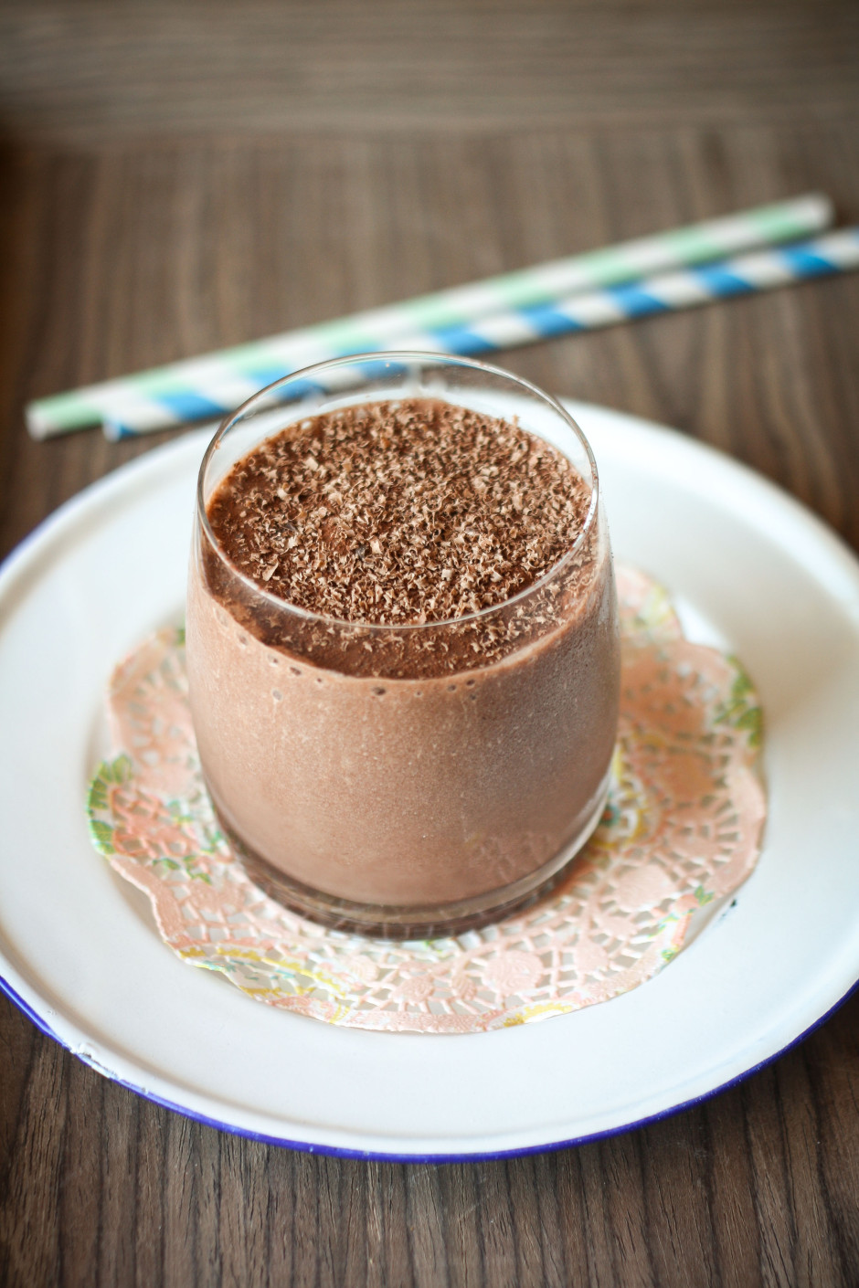 smoothie al cioccolato e banana