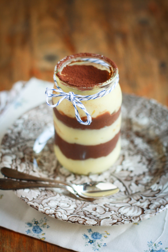 budino alla vaniglia e cioccolato