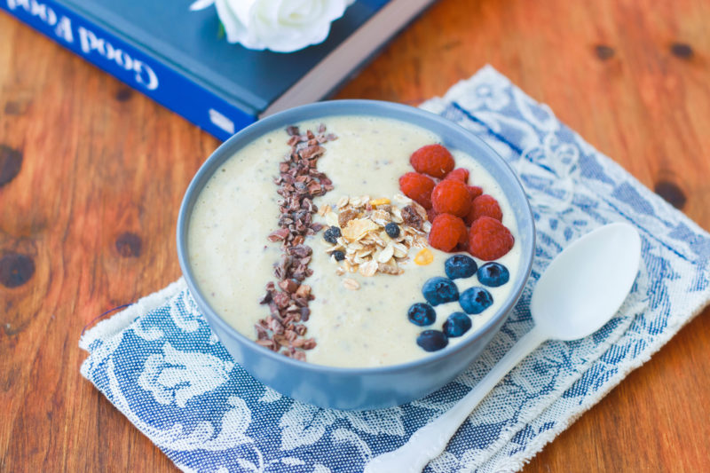 smoothie bowl pesca e banana super energetica