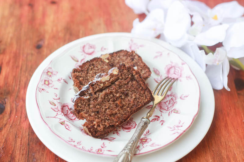 banana bread senza glutine, senza zucchero e senza latte