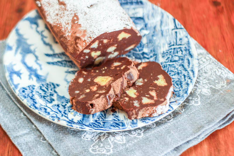 salame di cioccolato semplicissimo e senza uova