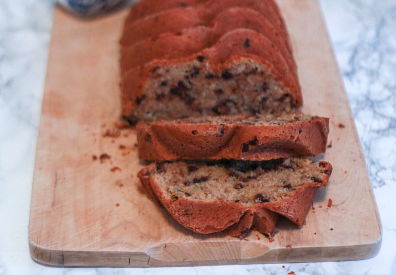 banana bread cocco e cioccolato