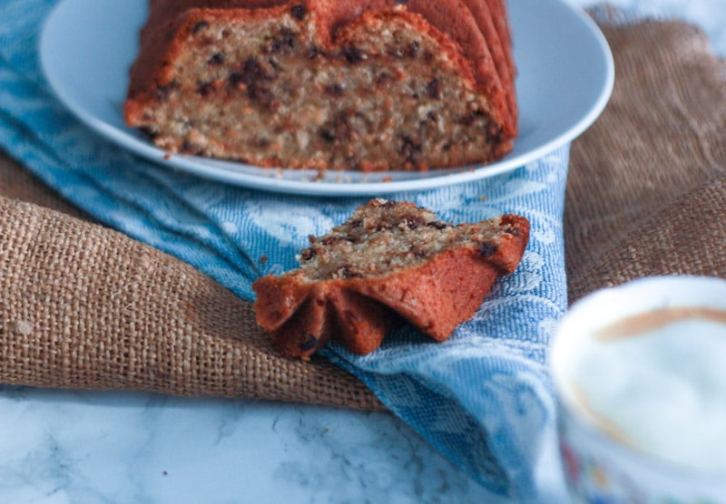 ricetta banana bread cocco e cioccolato